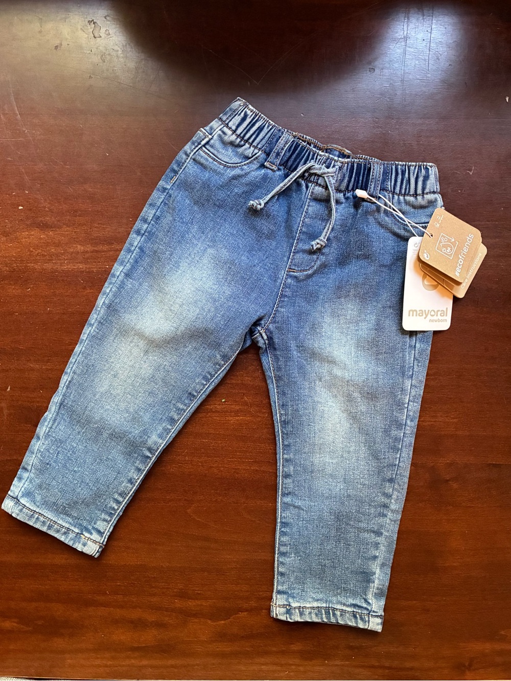 Mayoral Light Wash Denim Jogger Pants - Blue